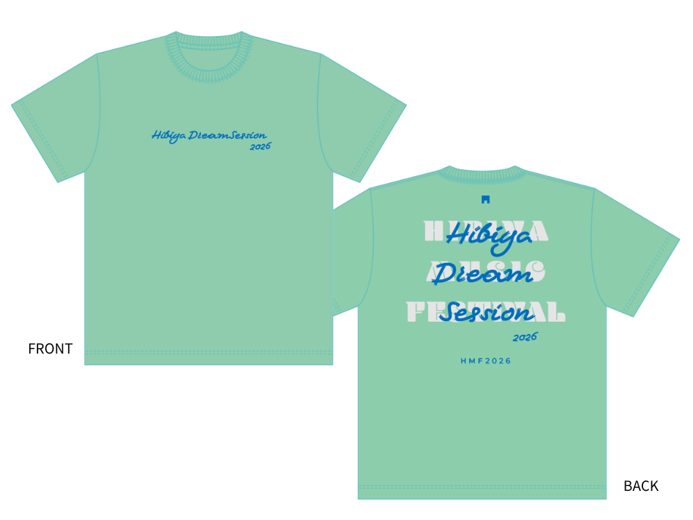 Hibiya Dream Session Tシャツ<br>(グリーン系)