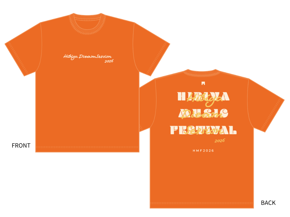 Hibiya Dream Session Tシャツ<br>(オレンジ系)