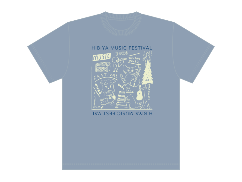 クリエイターコラボTシャツ/多田玲子デザイン<br>（アッシュブルー系）